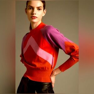 NWT Deluc Lazlo Chevron Sweater Size XS
